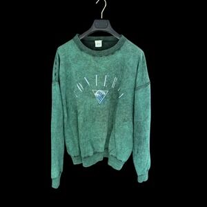 Vintage 90's Monterey California Acid Wash Sweatshirt Teal Green Mens XL
